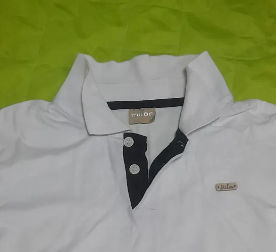 Camiseta Polo Milon Branca Infantil