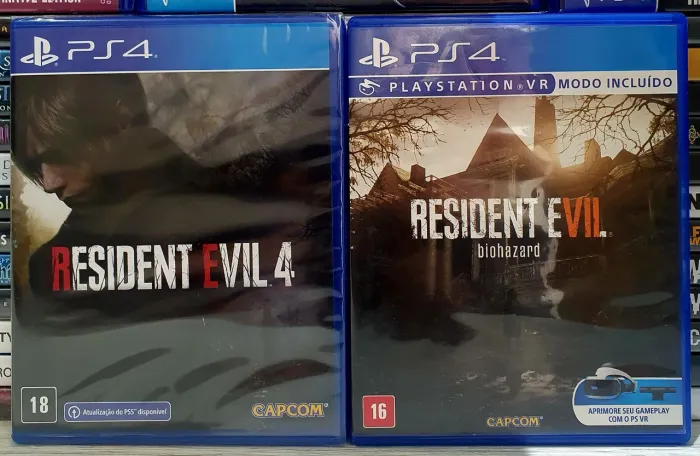 Jogos Ps4 Combo Resident Evil 4 Remake LACRADO + Resident Evil 7 Biohazard