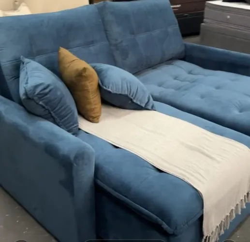 Sofa Sem Caixa1.80 pilow top 15cm Pague na entrega <br>VELUDO <br>- Pillow Top<br>- (15cm)