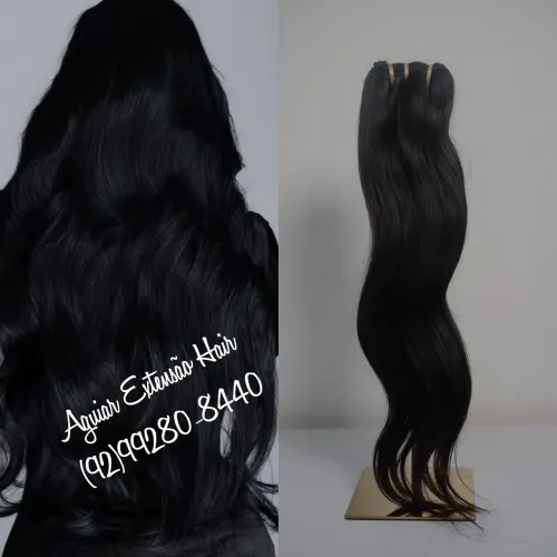 Extensão tic tac Preto Ondulado 