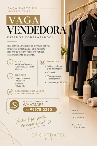 Vaga VENDEDORA