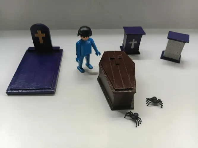 Lote Playmobil cemitério/ Halloween (3)