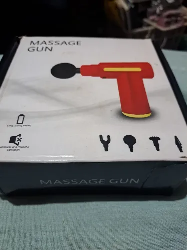 Massageador em pistola com 5 funções e 4 peças