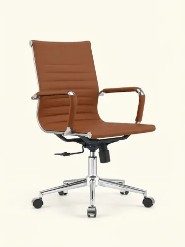 Cadeira Diretor Manhattan Couro Marrom ou Branco - 10x S/ Juros ou PIX
