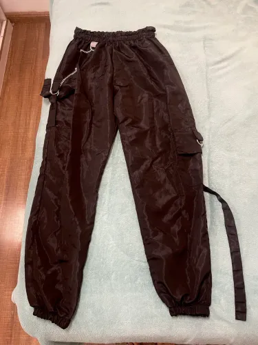 Calça jogger feminina unissex corrente cargo