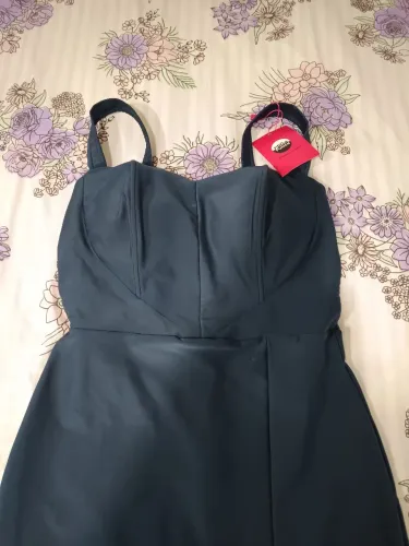 Vestido NOVO com etiqueta azul marinho com bojo 