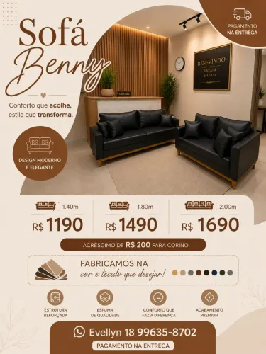 Sofá Benny e poltronas 