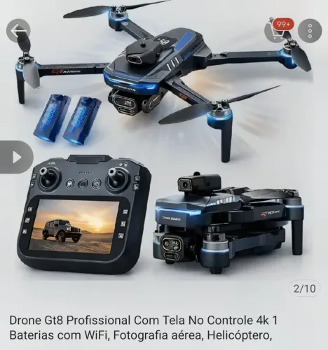 Drone GT8 - 2 Baterias - Estado de novo