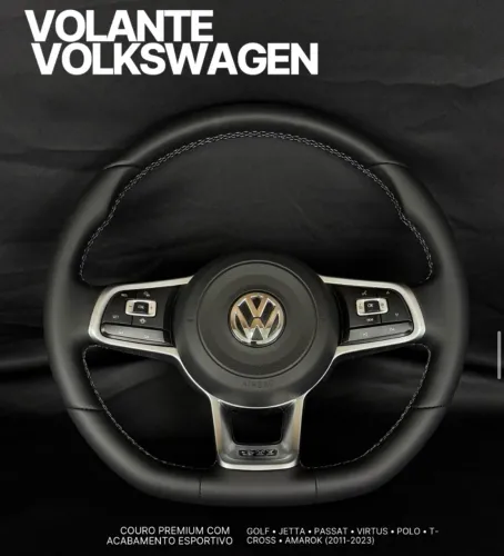 Volante volkswagen golf gti couro completo 