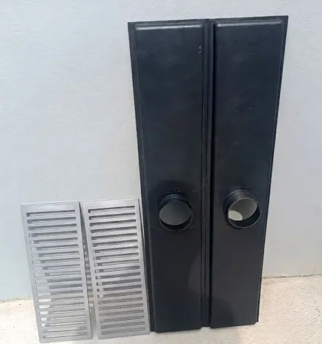 Grelha de alumínio Ralo, com Coletor de PVC