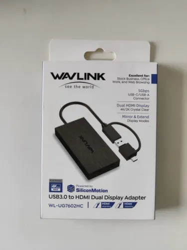Adaptador Wavlink HDMI (Extensão de tela para 3 monitores)