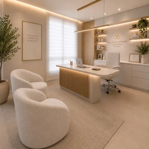 Cadeira de escritório moderna e confortável off white