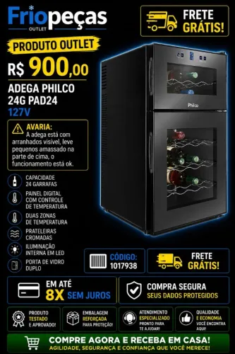 ADEGA PHILCO 24G - 127V - OUTLET