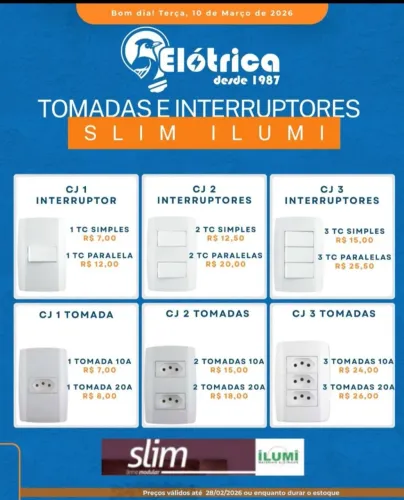 Tomadas e interruptores 
