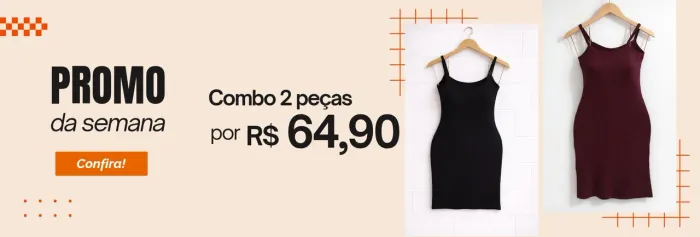 Kit 2 vestido por 64,90 