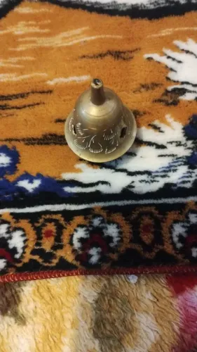 incensário de latão vintage de duas peças com pés