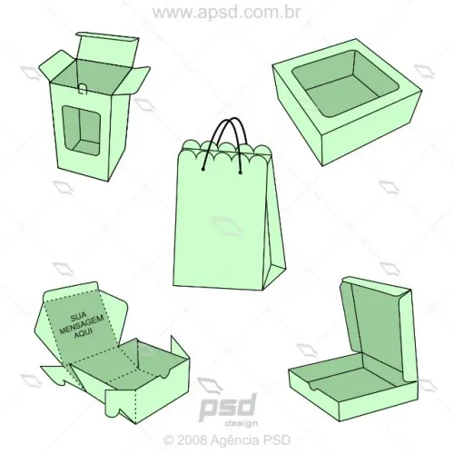 Molde de caixas para produtos