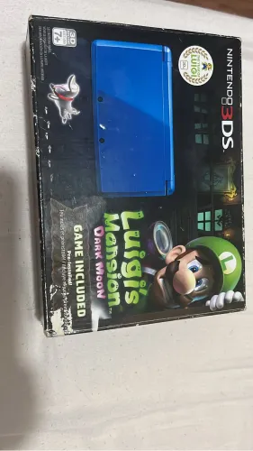 Nintendo 3DS Cobalt Blue Edição Limitada Luigi's Mansion - Completo na Caixa (CIB)