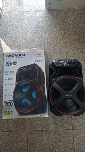 Caixa de Som Amplificada Mondial CM-250 250W RMS Bluetooth com Caixa Original