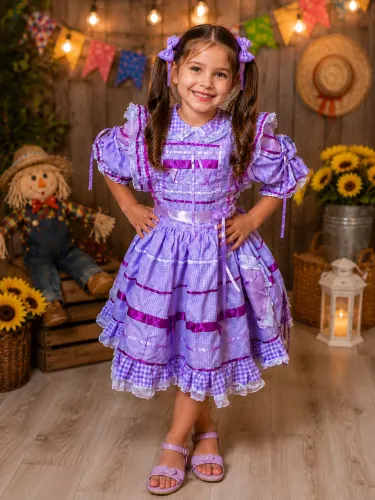 Vestido de quadrilha festa junina infantil
