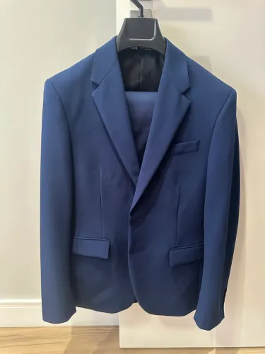 Terno Zara Azul (Calça sarja + Blazer)