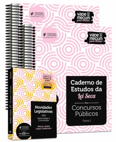 Kit Lei Seca Rosa Juspodivm para Concursos e OAB