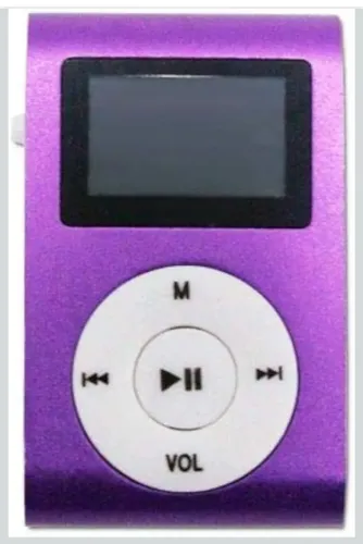 Mini Mp3 vintage Roxo
