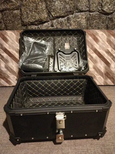 Baú moto ROVIK 65L completo
