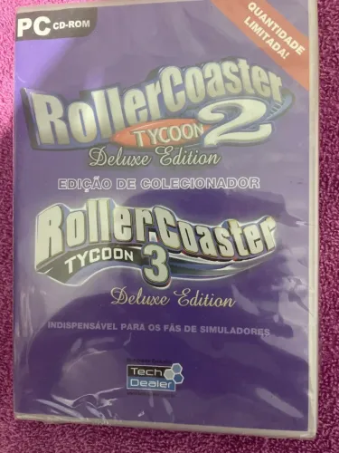Game PC Roller Coaster Tycoon 2 + 3 Deluxe Edition Colecionador Jogo Simulador
