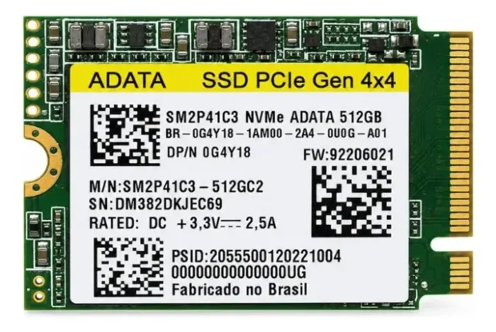 SSD Nvme Adata 512gb PCie Gen3x4 M.2