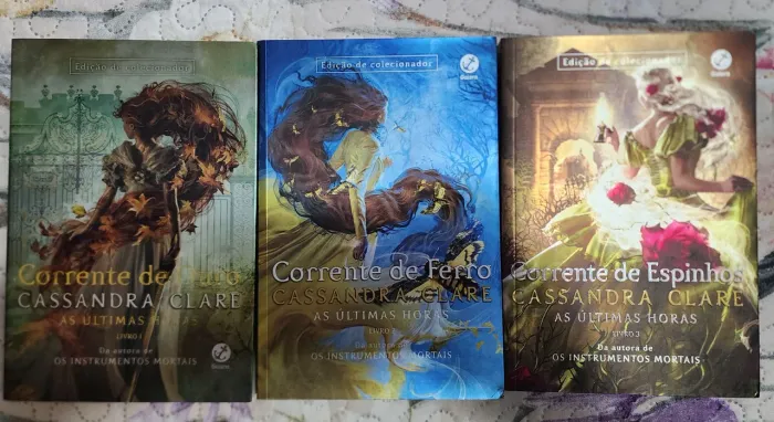 Livros/ Trilogia As últimas horas de Cassandra Clare - Corrente de Ouro/de Ferro/Espinh 