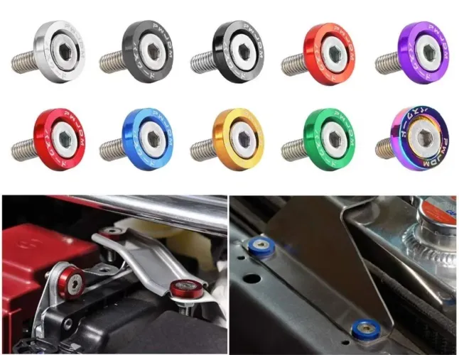 Anilha Parafuso Acabamento JDM Alumínio Anodizado (Carro e Moto)