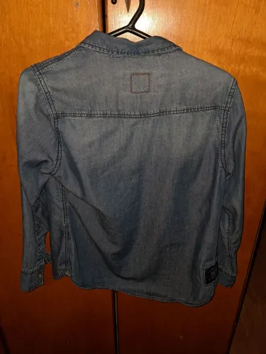 Camisa jeans mas infantil tam 10