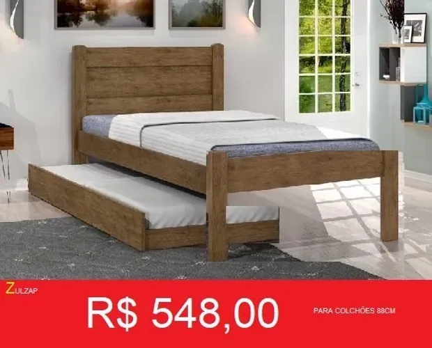 Cama + auxiliar entrega e montagem gratuitas 