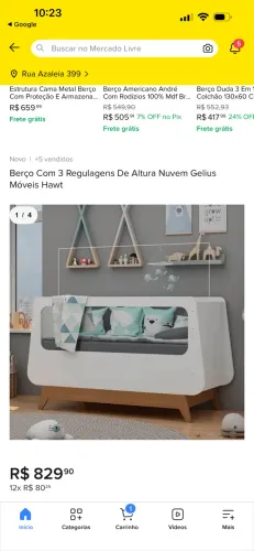 Vende berço nuvem
