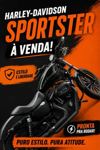 HARLEY-DAVIDSON SPORTSTER 883 CUSTOM - ESTILO E PERSONALIDADE ÚNICA