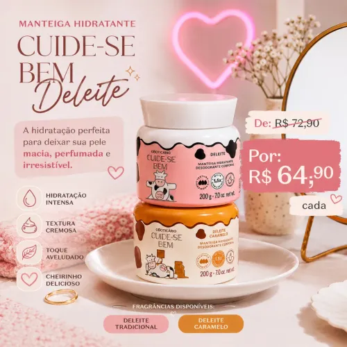 Manteiga corporal Cuide-se Bem Deleite 200g