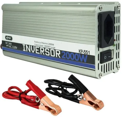 Inversor tensao 2000w 12v 127v conversor energia tomada pra bateria 2 mil watts potencia