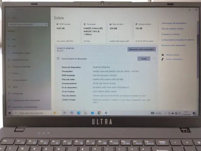 Notebook Ultra Semi-Novo
