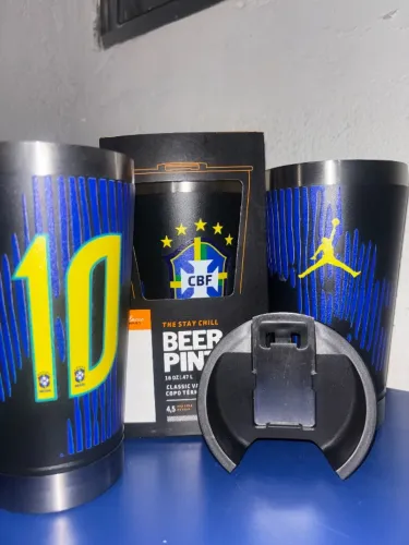 Copo térmico seleção Brasil 26 aço 