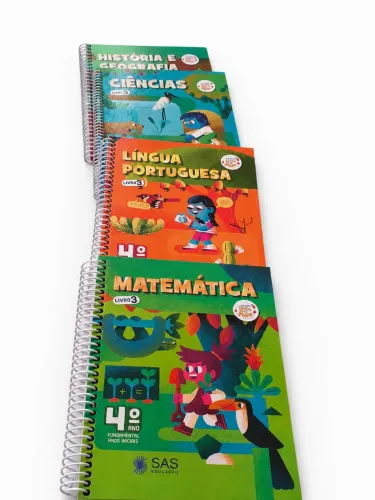 Conjunto de livros escolares SAS