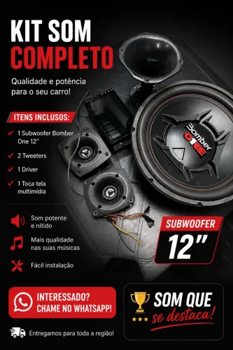 KIT DE SOM AUTOMOTIVO À VENDA