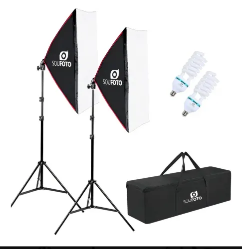 Soft box com lâmpada 