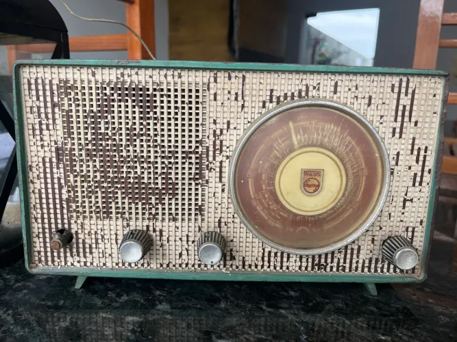 Radio Philips década 50 decoração antiguidade 