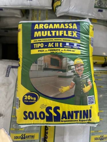 Argamassa AC2 E Multiflex cinza para porcelanato direto da fábrica