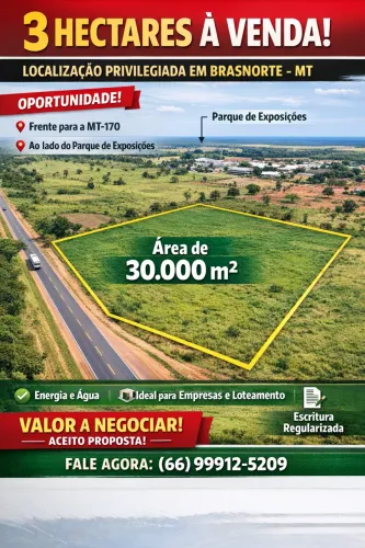 Venda de área urbana em brasnorte