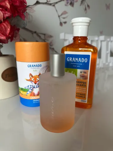Colônia + shampoo granado camomila