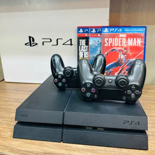 PS4 Fat + 02 Controles + jogo | loja física 