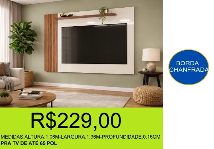 painel - pra tv de até 65 pol -compre hoje e receba em até 72 horas