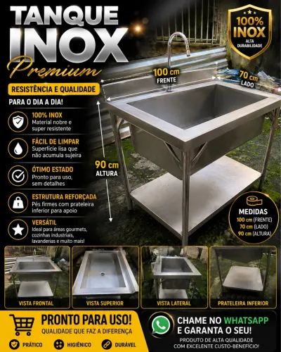 Pia/Tanque de inox